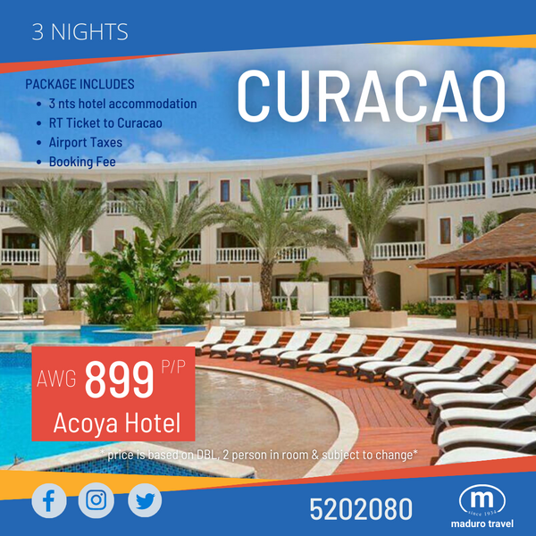 Curacao Get-away with Acoya Hotel