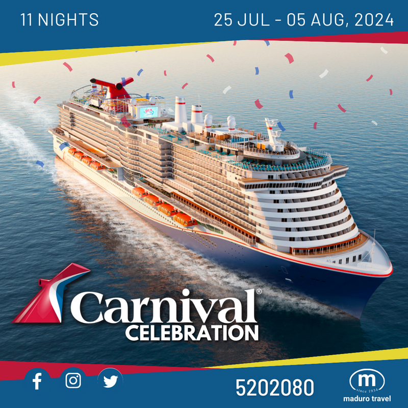Carnival Celebration Summer Cruise 2024