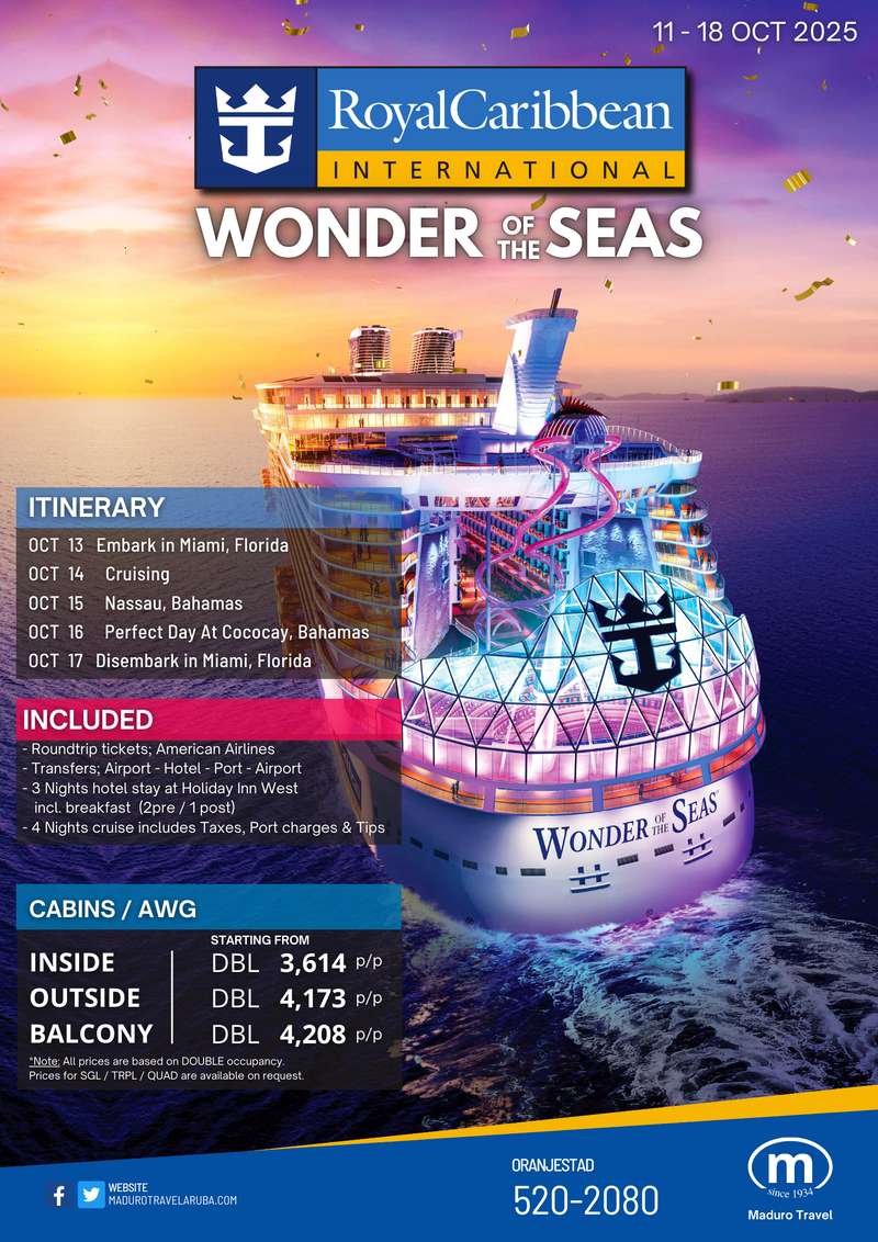 Shopping in Miami & cruising on Wonder of the Seas 2025