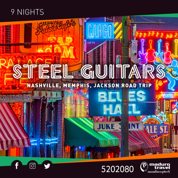 Steel Guitars Nashville, Memphis and Jackson Road Trip